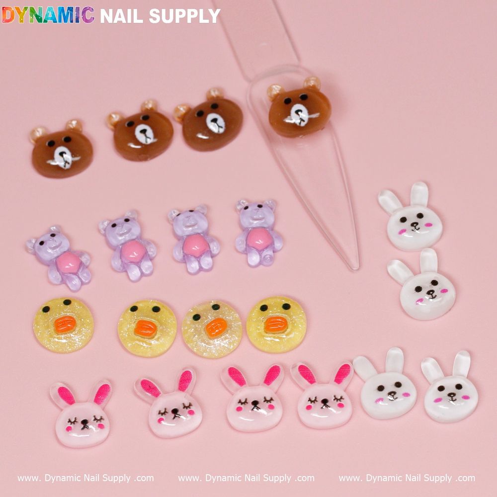 Brown and Cony nail charms - 3