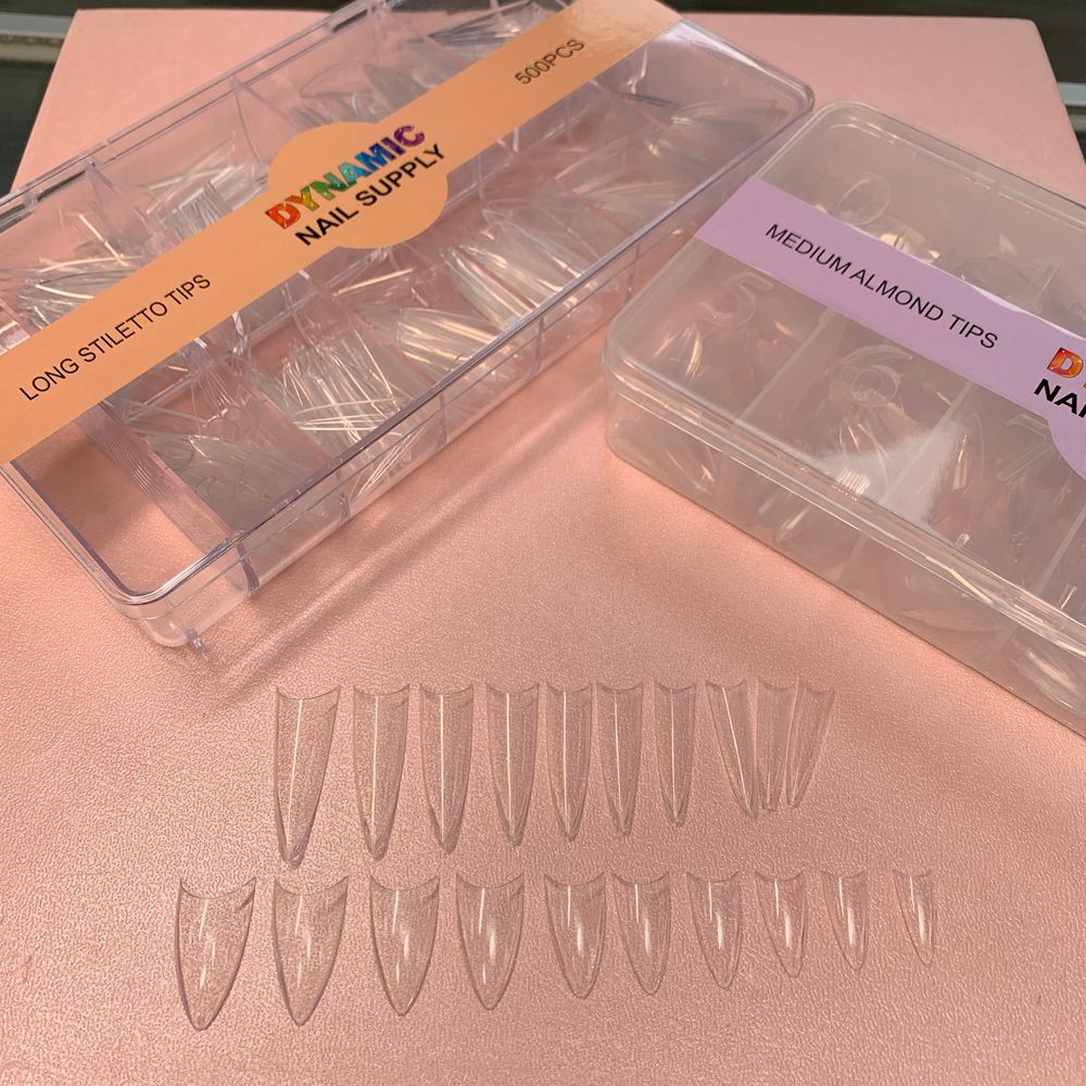 Clear extra long stiletto nail tips box - 3