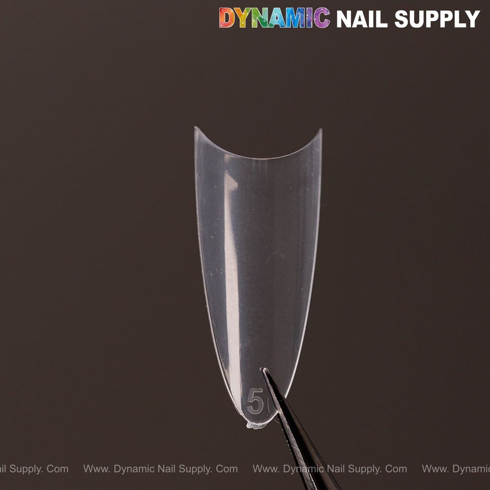 Clear medium almond nail tips box - 3