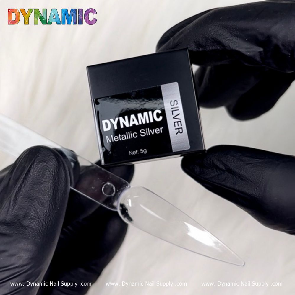 metallic silver chrome gel bottle - 2