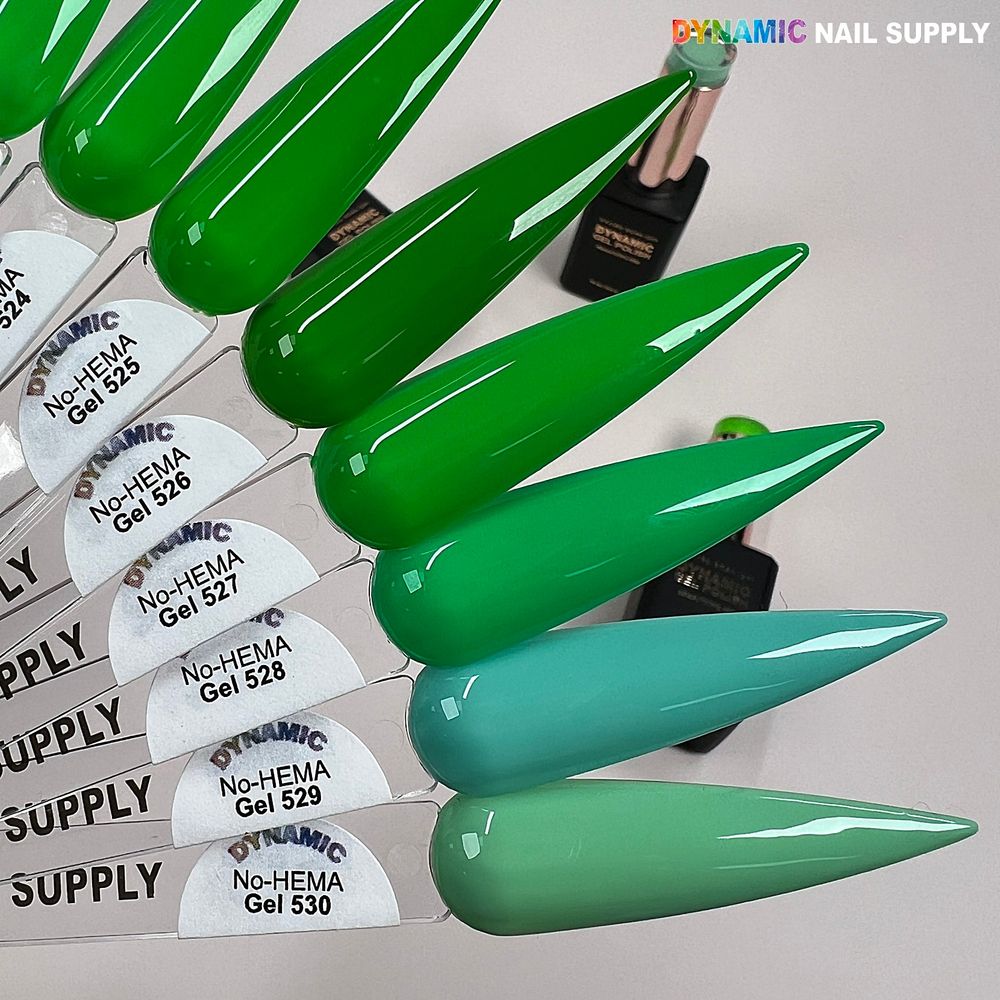 No-HEMA gel polish bottles green - 2