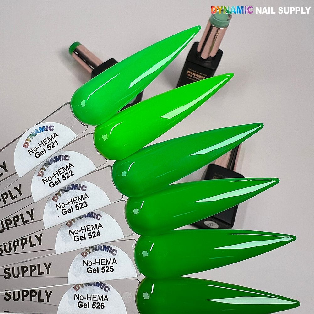 No-HEMA gel polish bottles green - 3