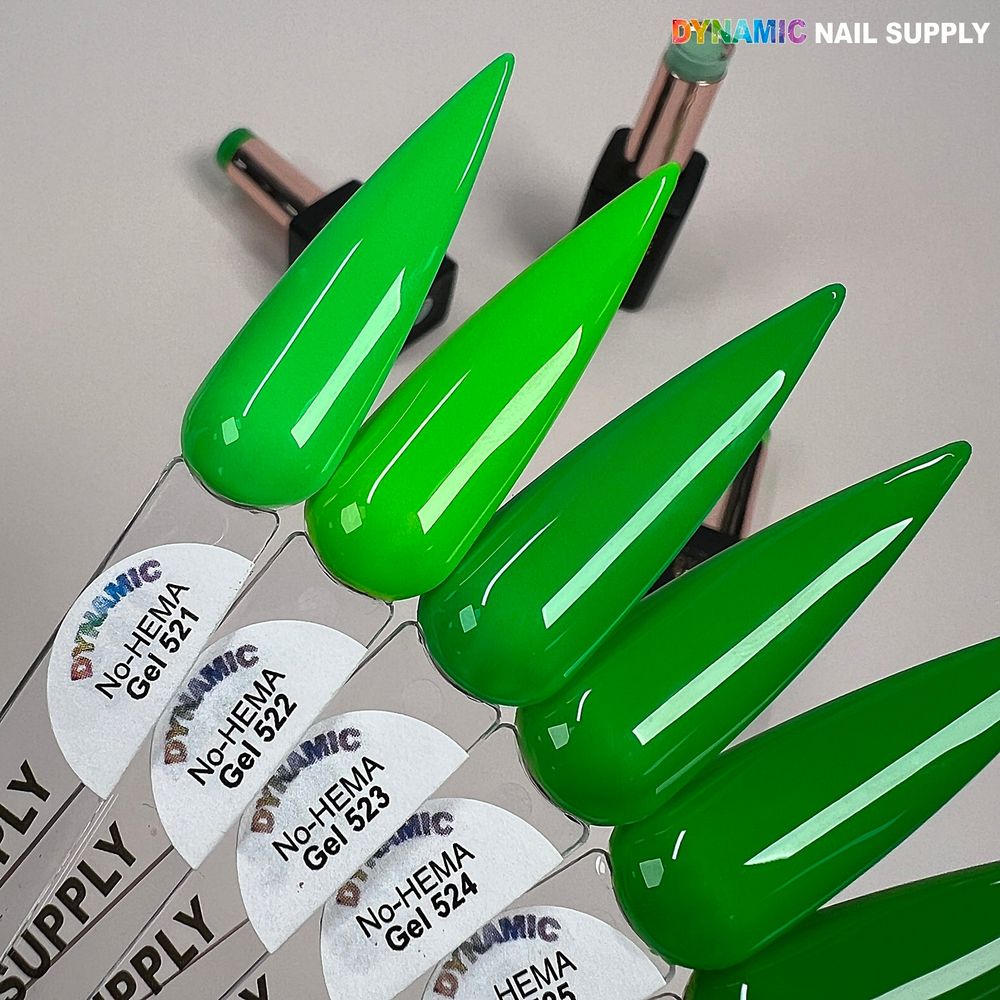 No-HEMA gel polish bottles green - 4