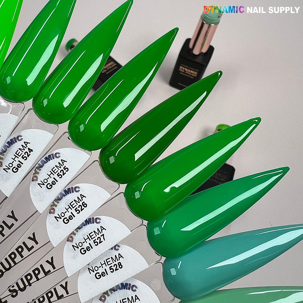 No-HEMA gel polish bottles green - 5