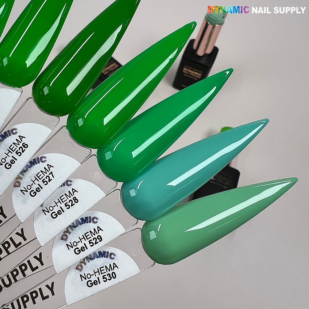 No-HEMA gel polish bottles green - 6