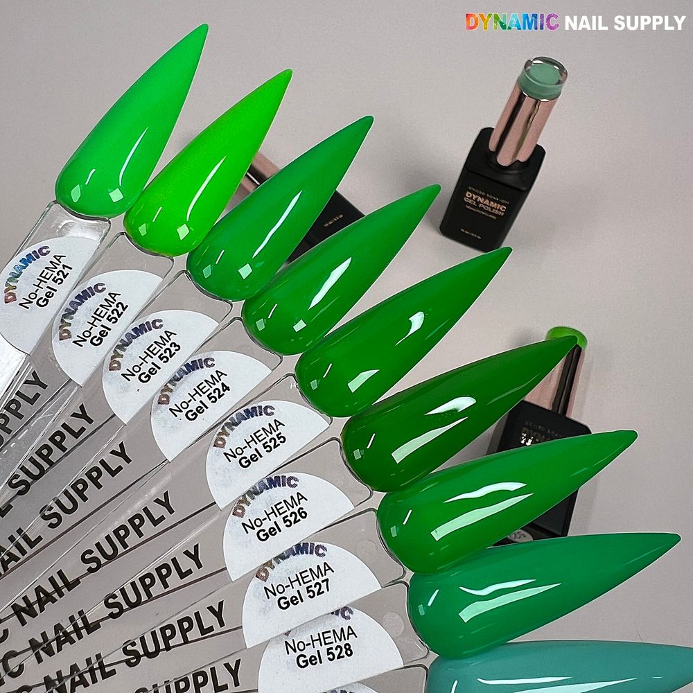No-HEMA gel polish bottles green - 7