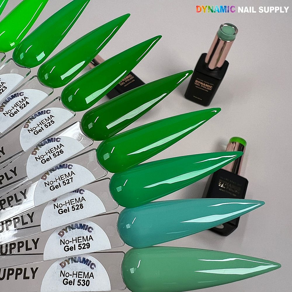 No-HEMA gel polish bottles green - 8