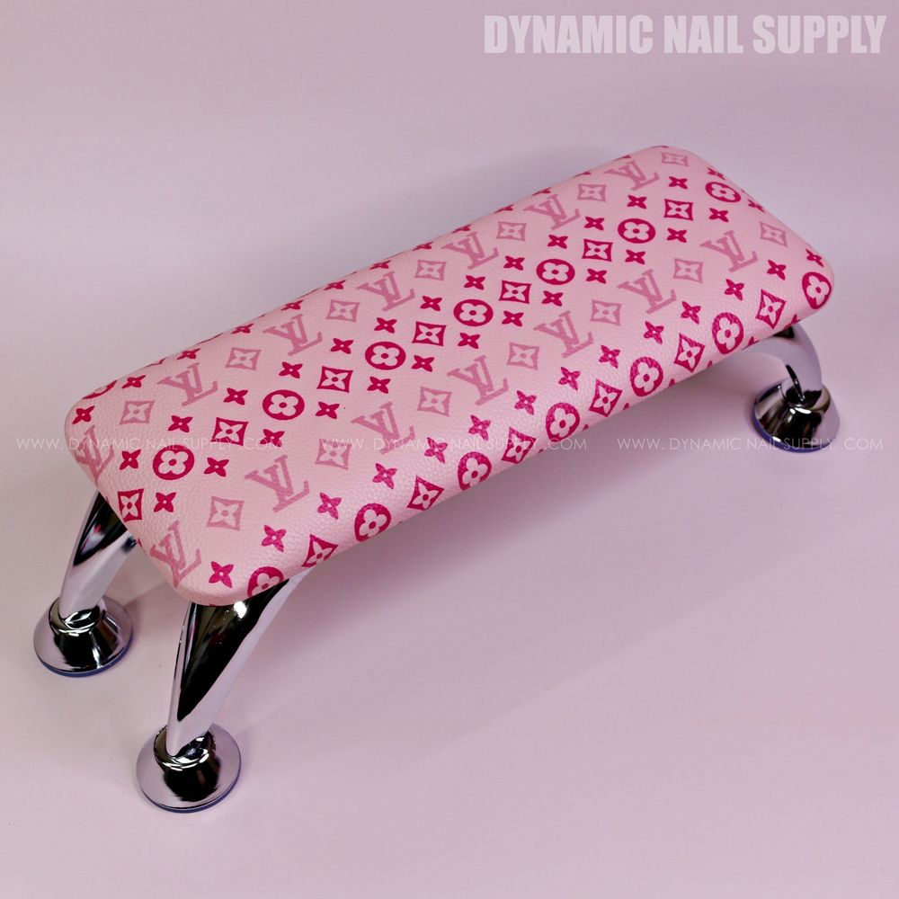 pink LV pattern nail handrest - 4