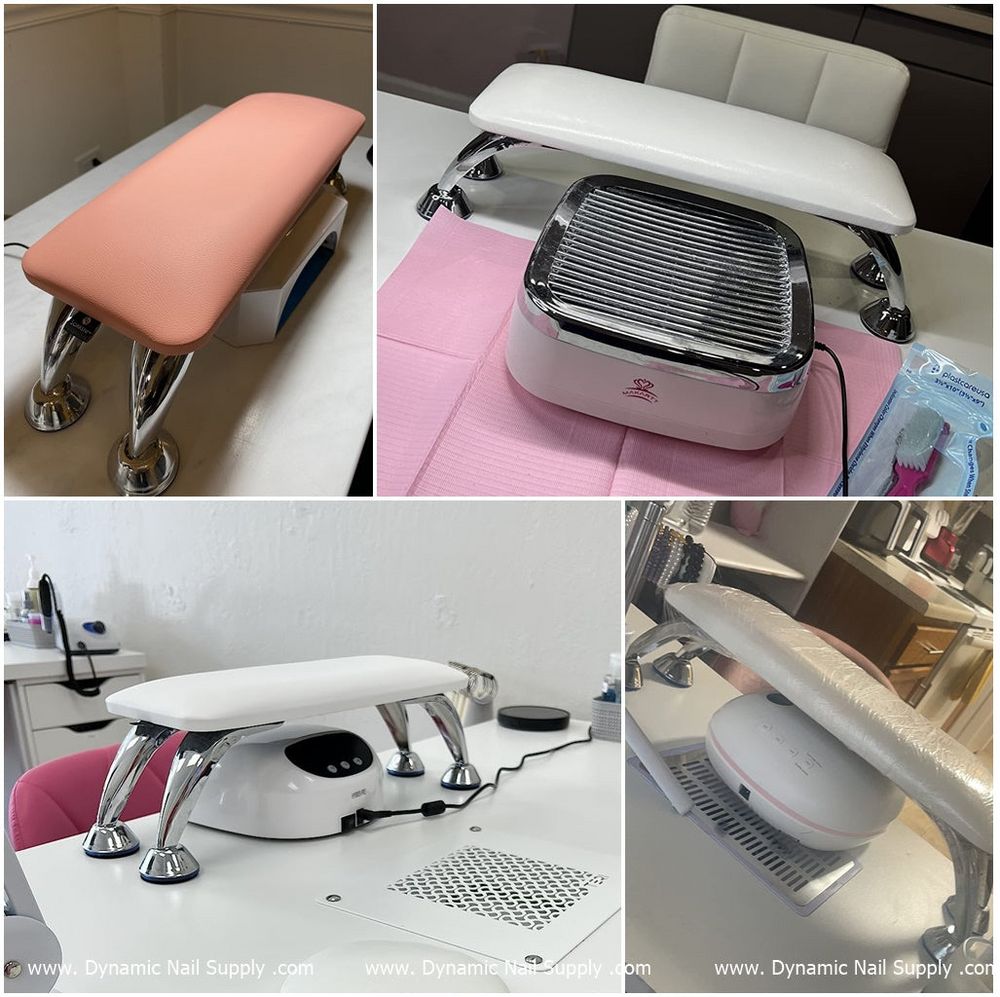 pink LV pattern nail handrest - 5
