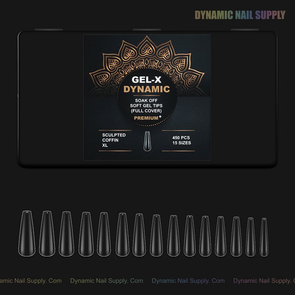 XL coffin Gel-X tips box - 10